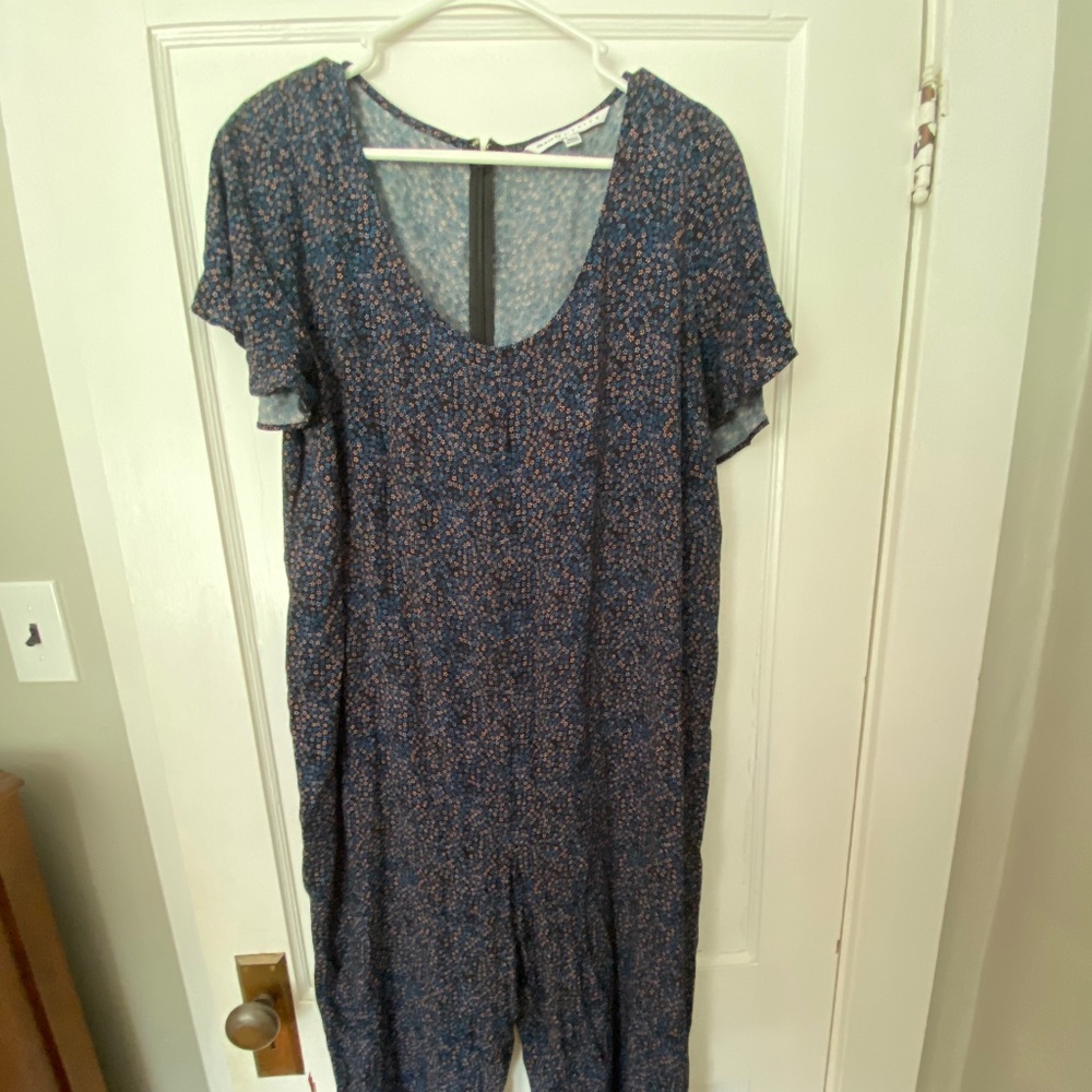 Nines by hatch floral maternity jumpsuit